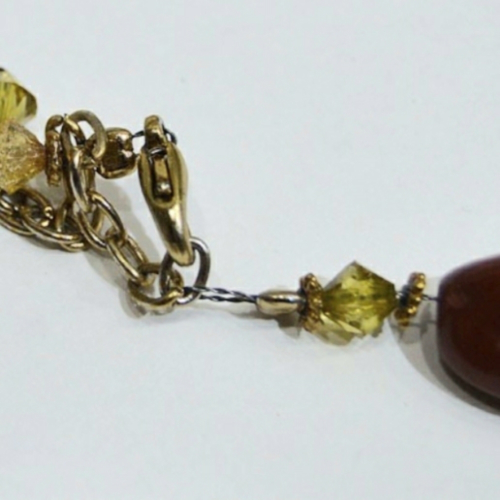 Natural Multi-Colored Stone Beaded Necklace - Picture 5 of 13